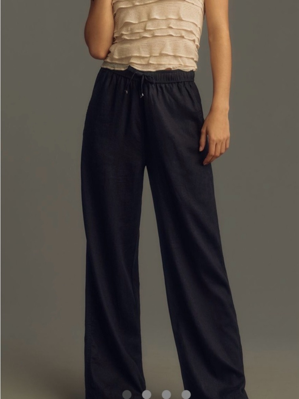 In Wear Amos Wide-Leg Linen Pants in Black